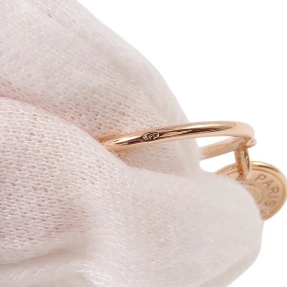HERMES Gambade Clous de Sel Sellier Ring Size 52/#12 18K Pink Gold - Picture 8 of 11